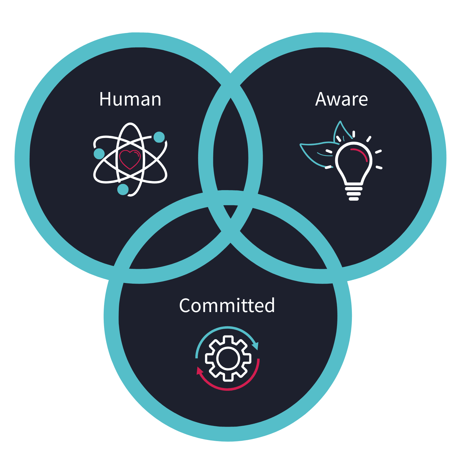 Values Trifecta - Human, Committed, Aware